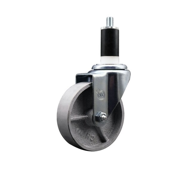 4'' Semi Steel Wheel Swivel 1-3/8'' Expanding Stem Caster